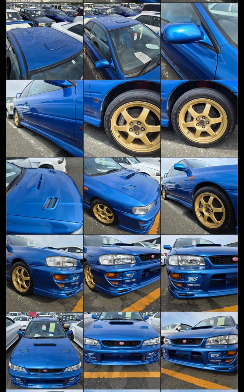 Actual inspection gallery delivered for a Subaru Impreza — timed videos, strut towers, engine bay
